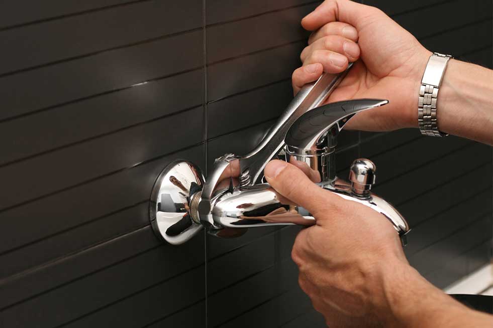 installing a faucet 