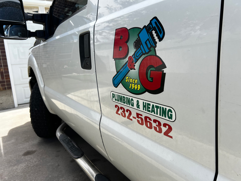 B&G van with logo